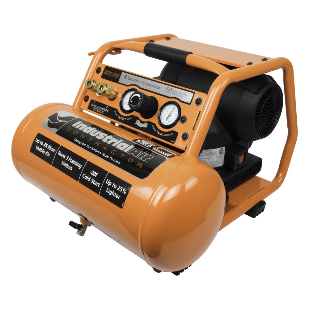 Industrial Air 4 Gallon 1.7 HP Pro Crew Electric Air Compressor - Flockneti