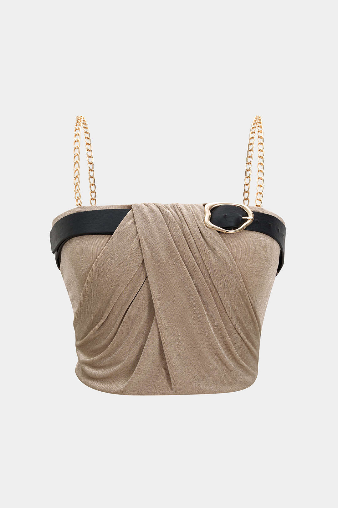 Plus Size Metallic Chain Patchwork Cami Top - Flockneti