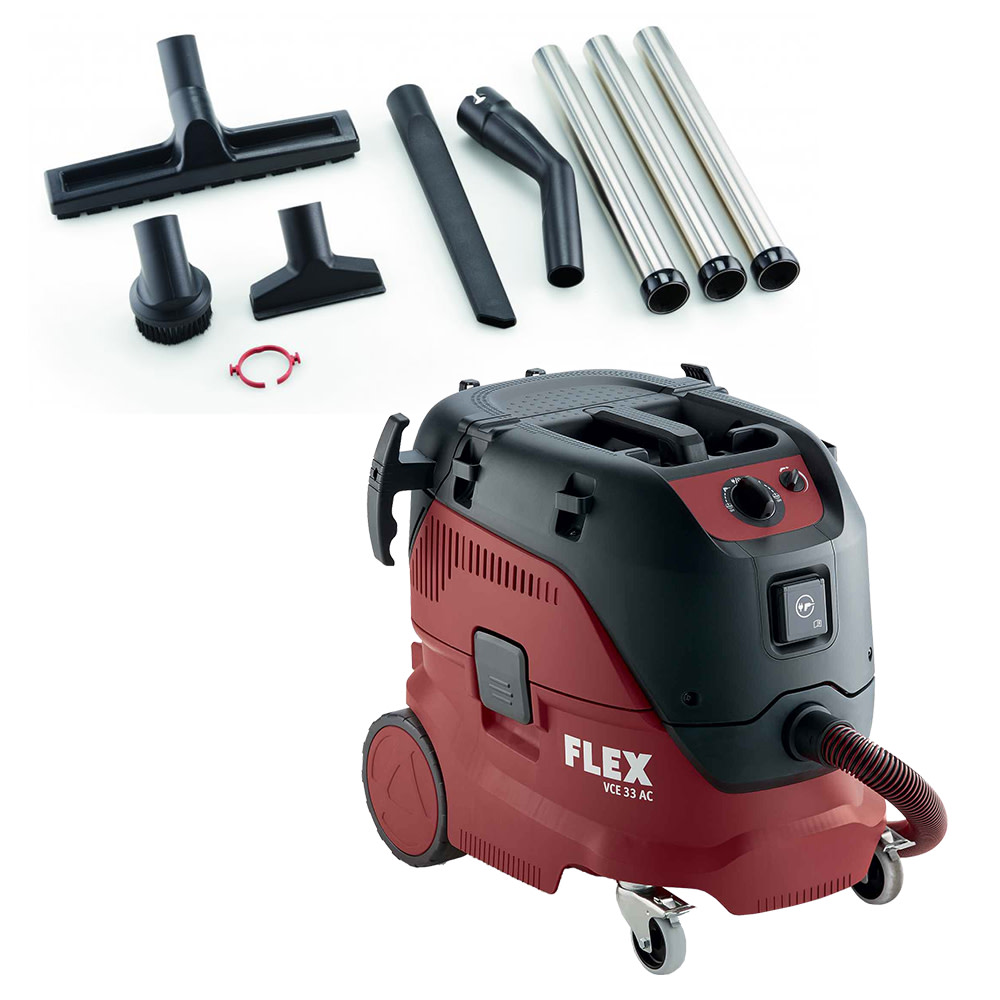 FLEX VCE 33 LAC 9 Gallon HEPA Vacuum Cleaning Kit Bundle - Flockneti