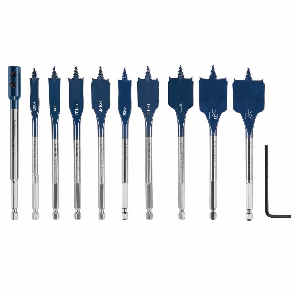 Bosch 10 pc Daredevil Standard Spade Bit Set - Flockneti