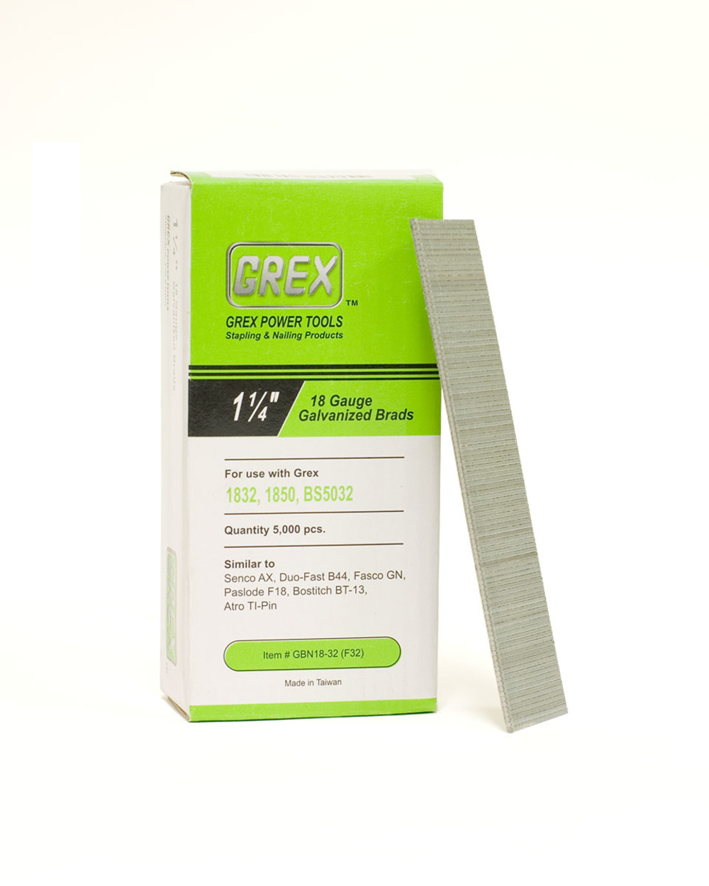 Grex Power Tools 1 1/4″ 18 Gauge Brad Nails Galvanized 5000qty - Flockneti