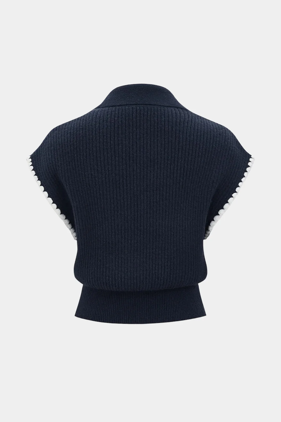Knit Buckle Short-Sleeve Top - Flockneti