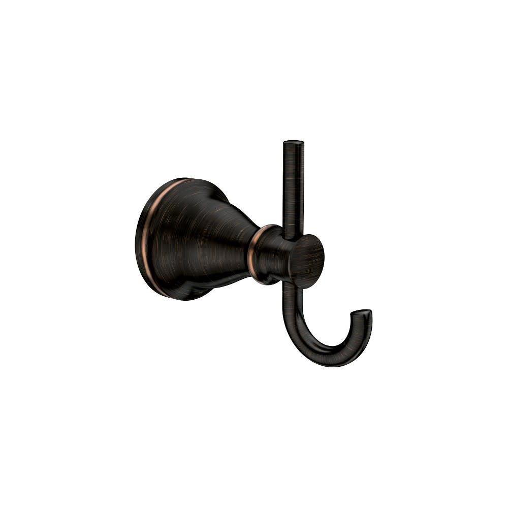 Moen Hilliard Double Robe Hook Mediterranean Bronze - Flockneti
