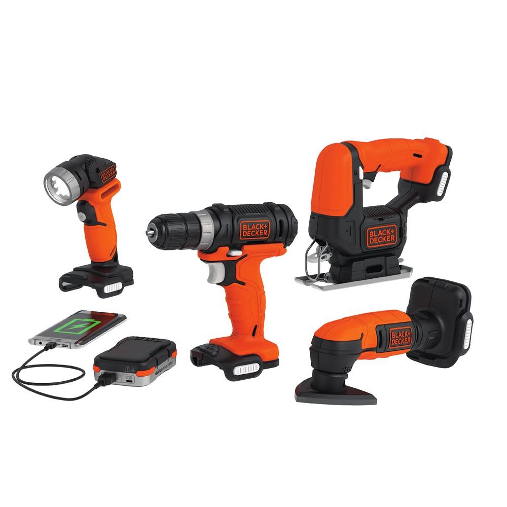 Black and Decker GoPak 4-Tool Combo Kit - Flockneti