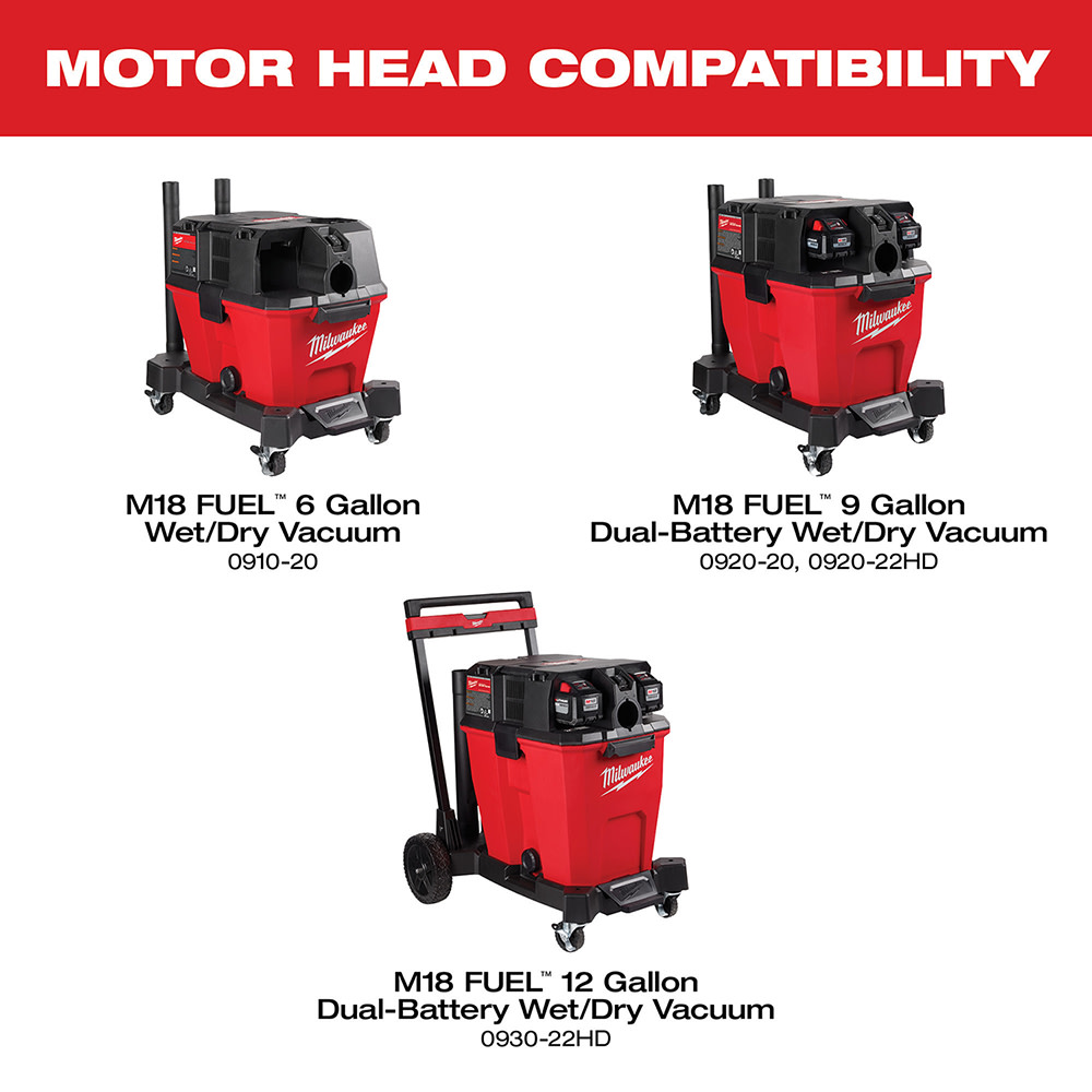 Milwaukee 6.5 Peak HP Wet/Dry Vacuum Motor Head - Flockneti