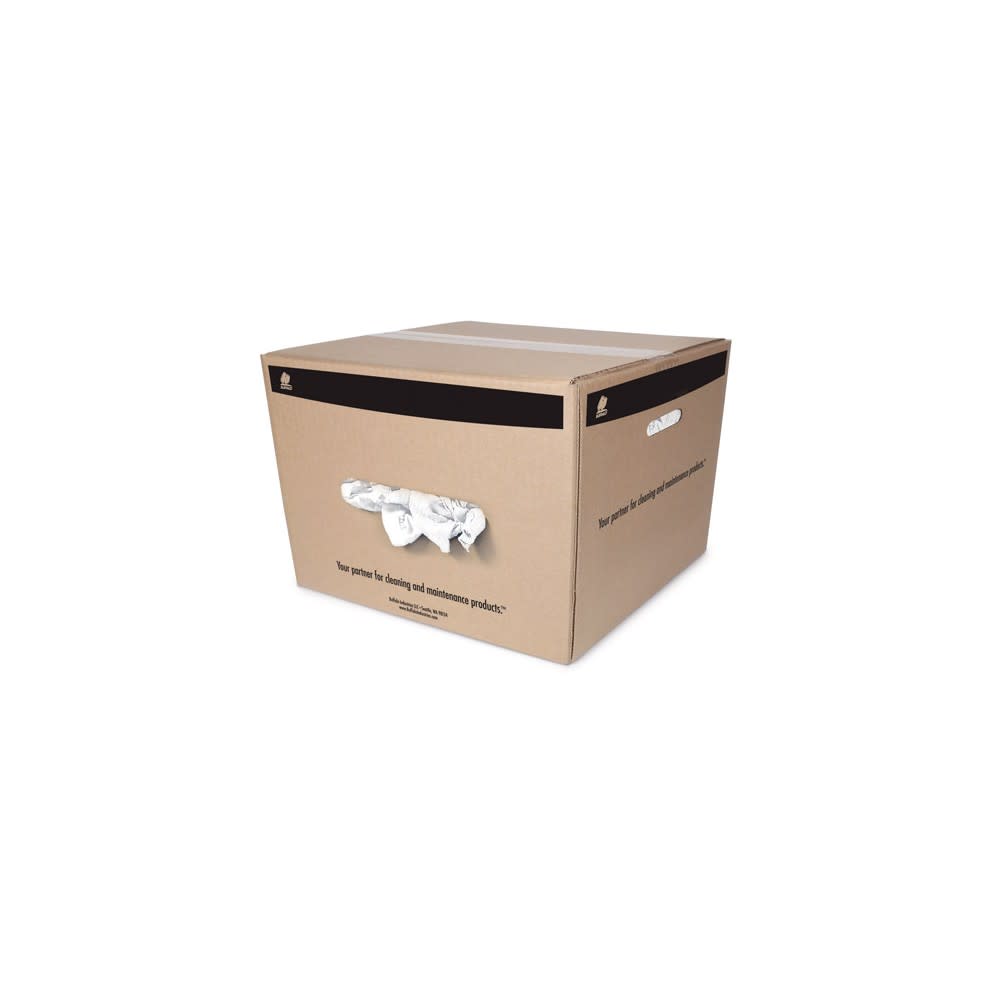 Buffalo Industries Recycled White T Shirt Cloth Rag 25 Lb Box - Flockneti
