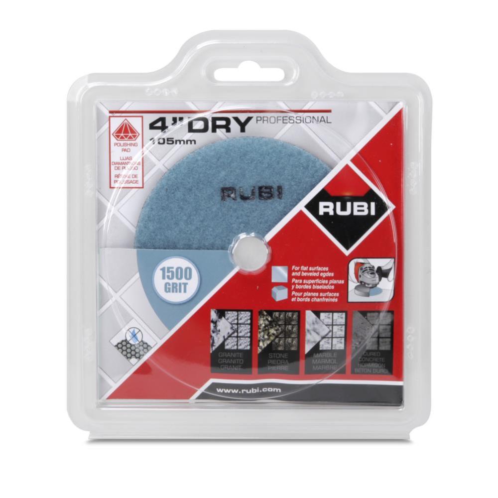 Rubi Tools Resin Dry Polishing Pad 1500 Grit 4 In. - Flockneti