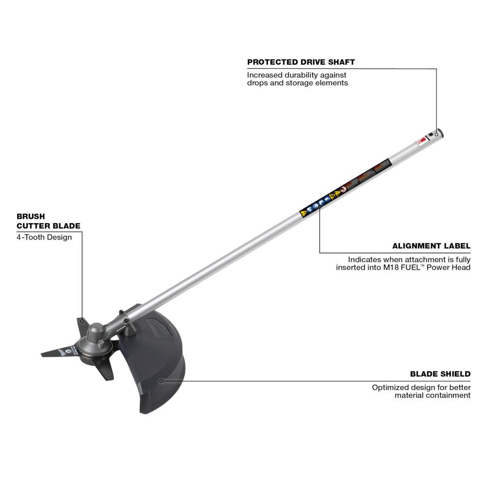 Milwaukee M18 FUEL QUIK-LOK 10″ Pole Saw Kit & Brush Cutter Attachment Bundle - Flockneti