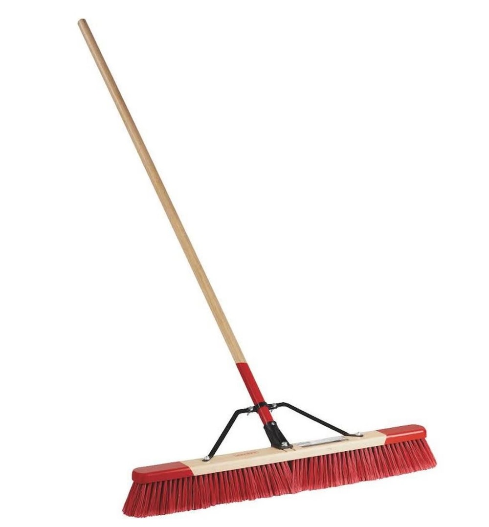 Harper 30″ Assembled all-purpose dry debris push broom with steel brace - Flockneti