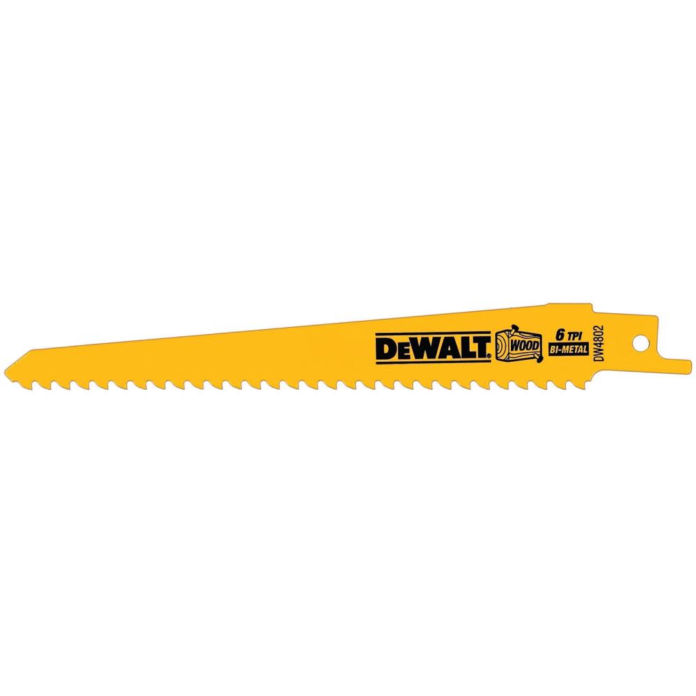 DEWALT 6 In. 6TPI Bi-Metal Recip Blade -5 Pk - Flockneti