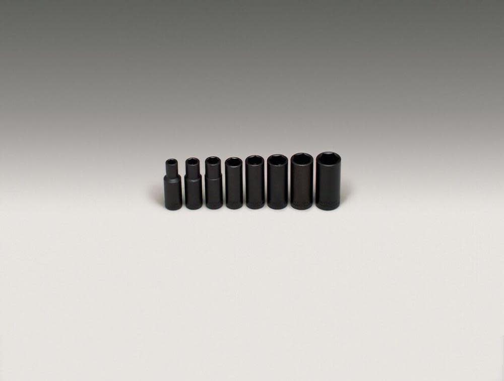 Wright Tool 3/8 In. Dr. 8 pc. Deep Impact Socket Set 5/16 In. to 3/4 In. - Flockneti