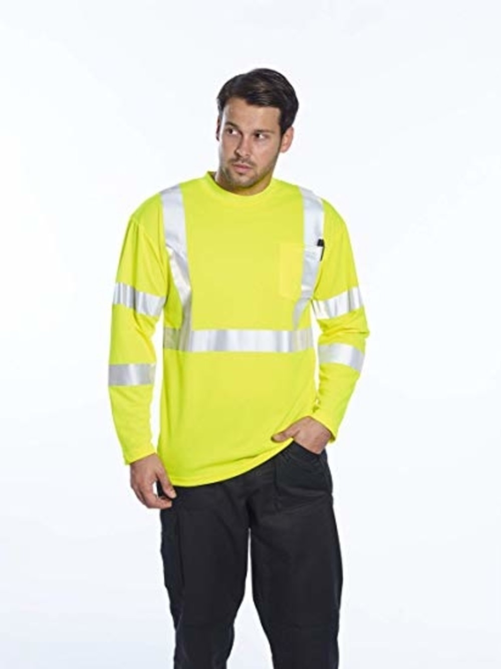 Portwest Yellow Hi-Vis Long Sleeved T-Shirt – XXL - Flockneti