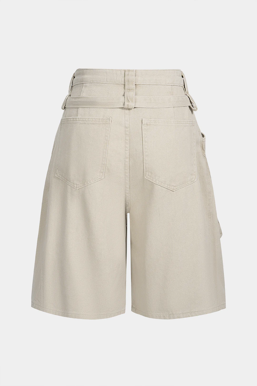 Denim Belted Pocket Shorts - Flockneti