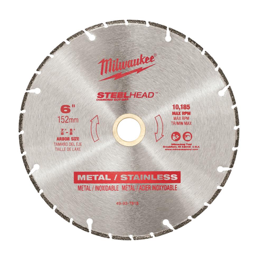 Milwaukee 6 in. STEELHEAD Diamond Cut-Off Blade - Flockneti