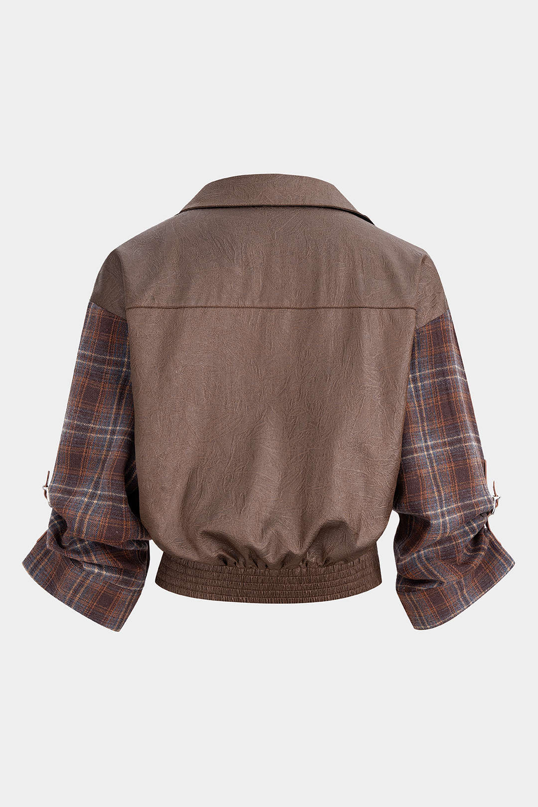 Plaid Print Button Top - Flockneti