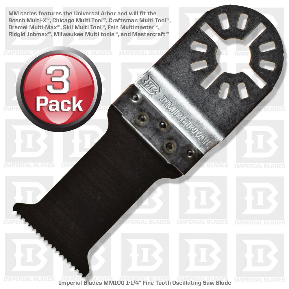 Imperial Blades 3MM100 – 3 pack 1-1/4 In. Fine Tooth Saw Blade - Flockneti