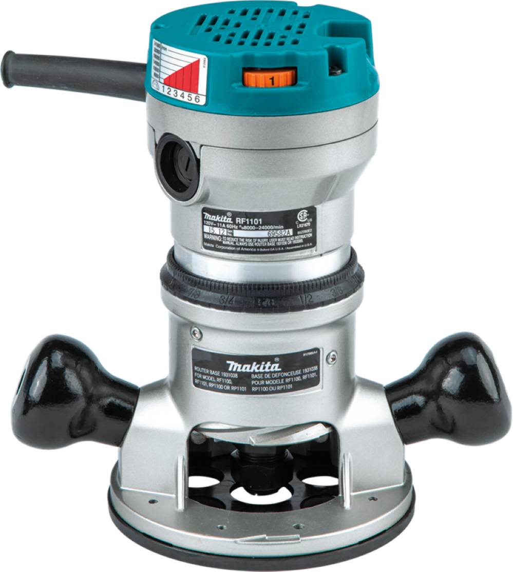 Makita Router 11-Amp 2-1/4 HP Motor with 1/2″ and 1/4″ Collets - Flockneti
