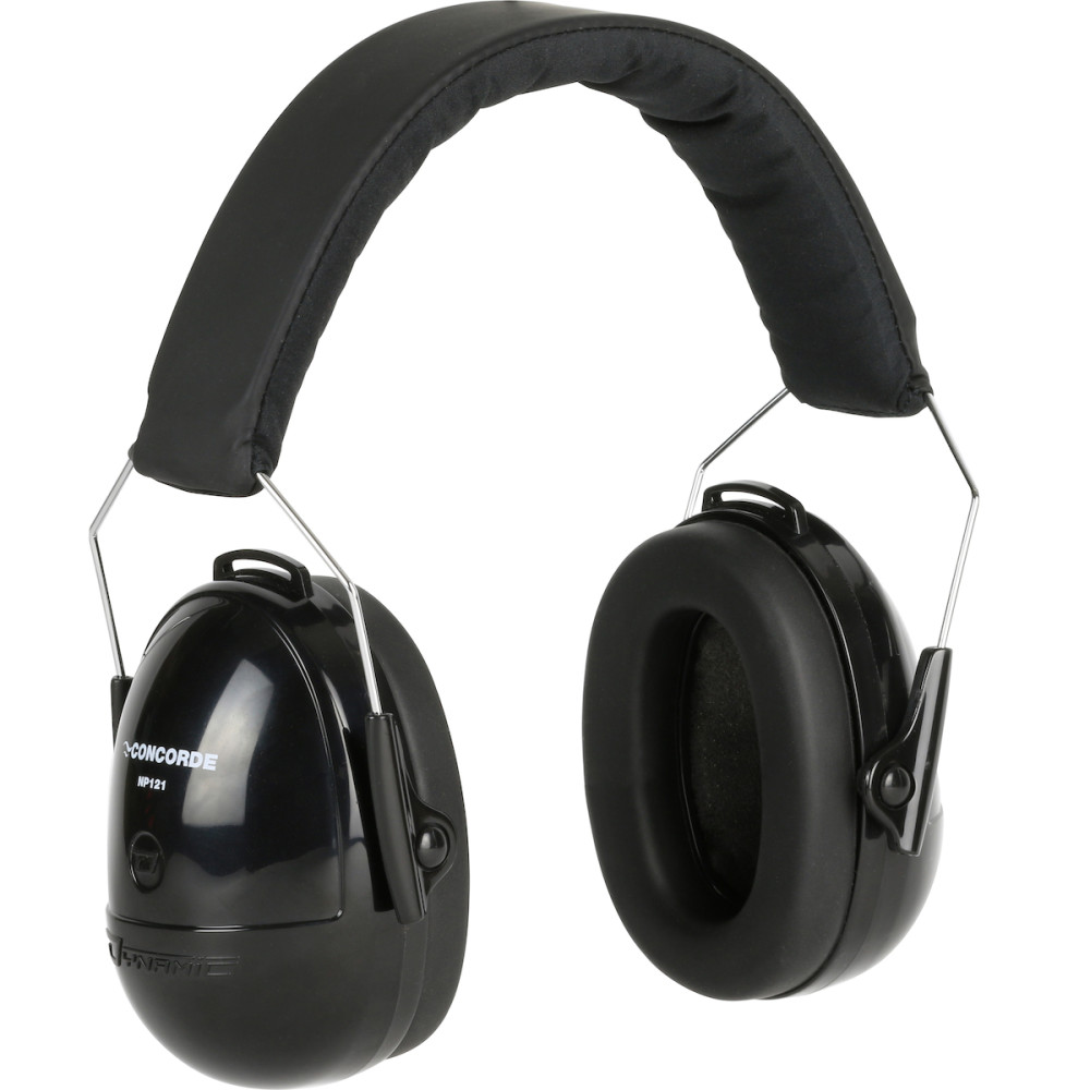 Protective Industrial Products Ear Muff Dynamic Concorde Black Passive with Foldable Band - Flockneti