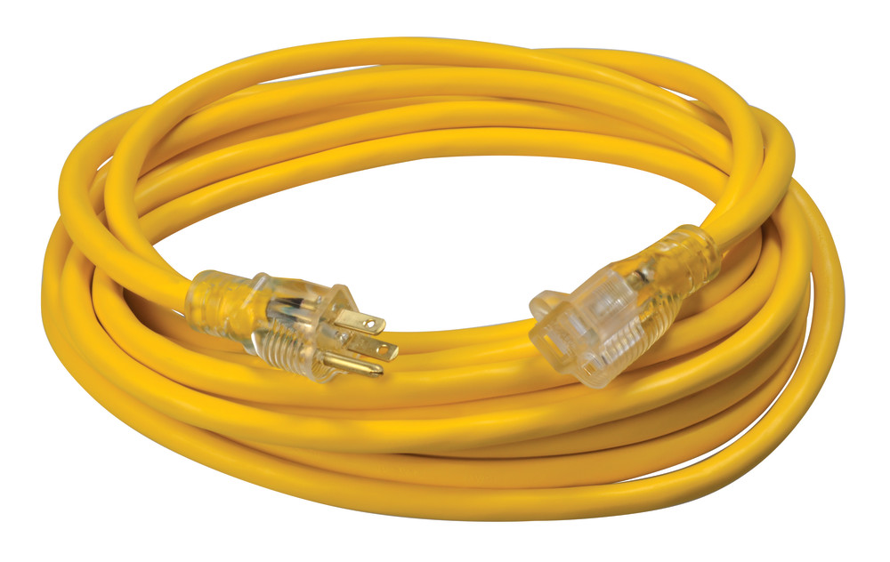 Southwire High Visibility Extension Cord Lighted End 25′ 12/3 - Flockneti