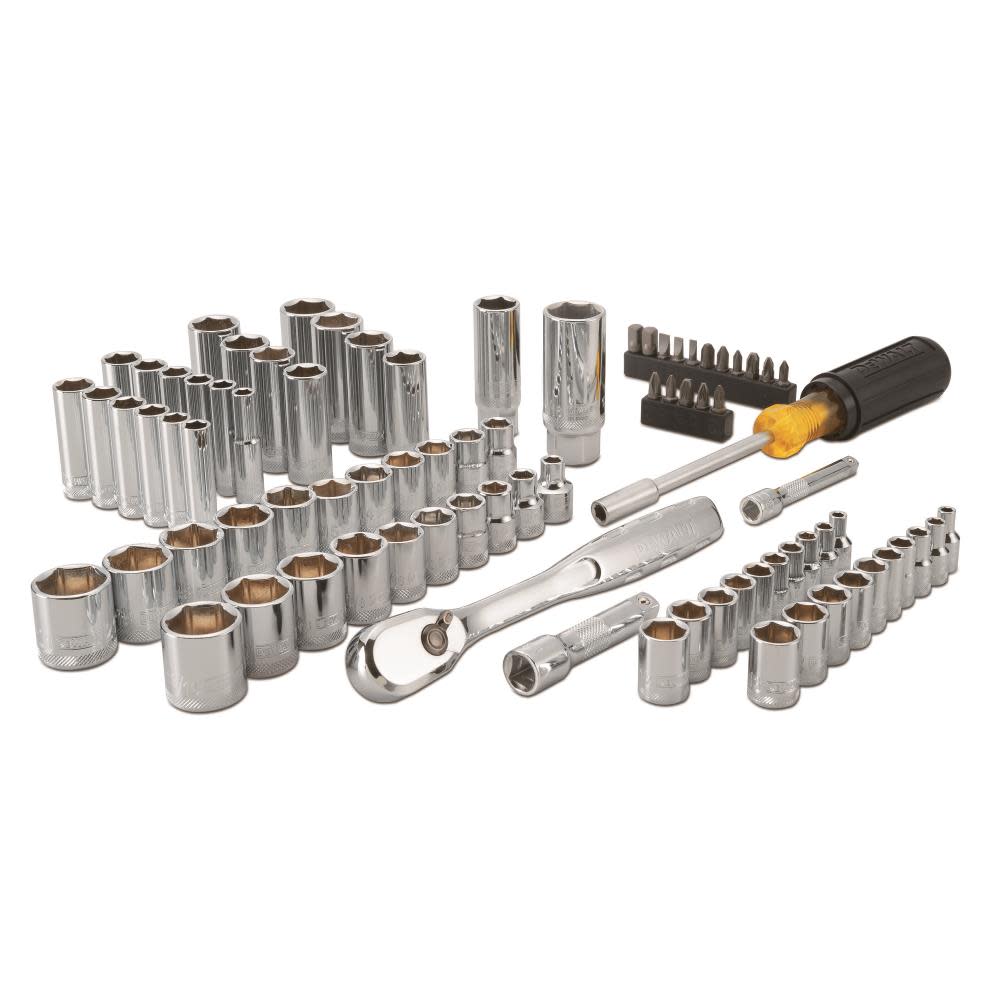 DEWALT 84 Pieces Mechanics Tool Set - Flockneti