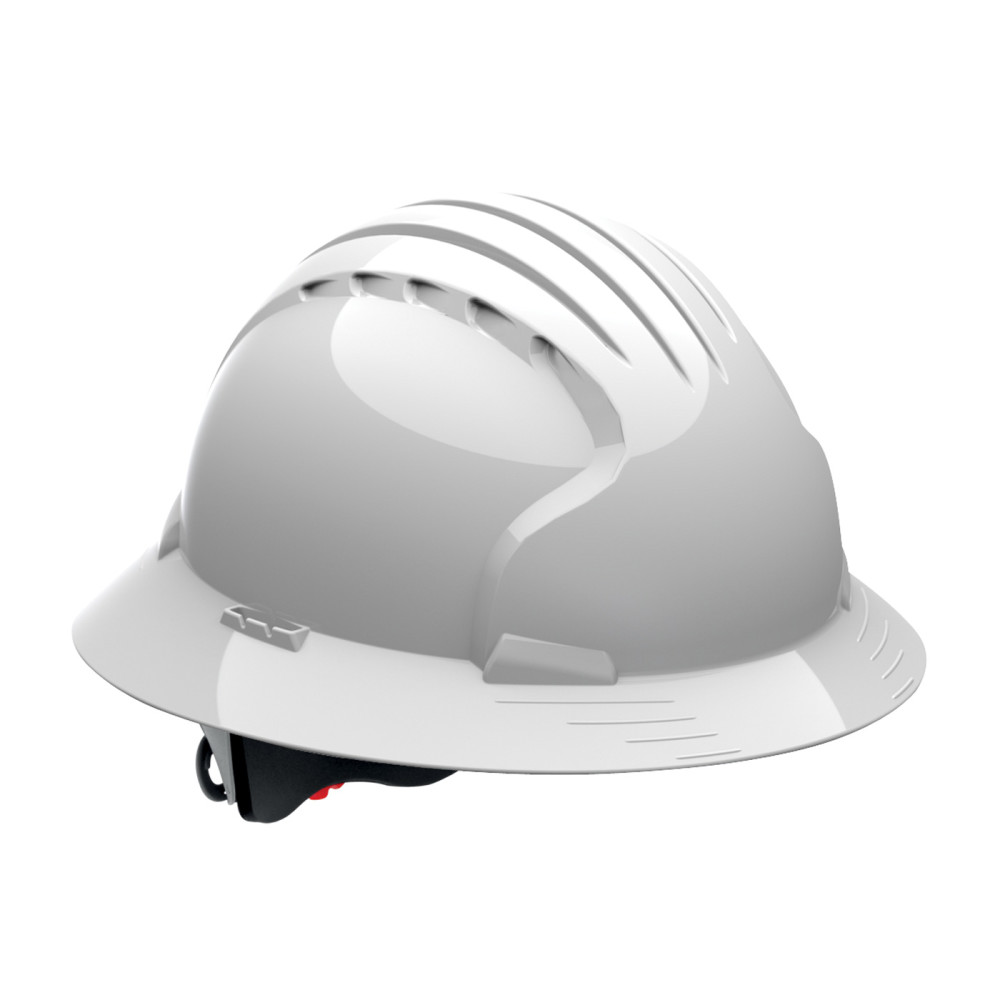 Protective Industrial Products Evolution Deluxe 6161 Hard Hat White Full Brim - Flockneti
