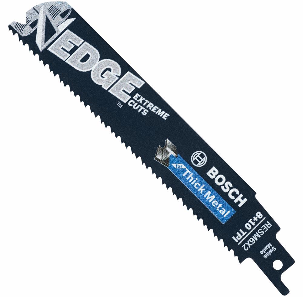 Bosch 5 pc. 6 In. 8/10 TPI Edge Reciprocating Saw Blades for Thick Metal - Flockneti