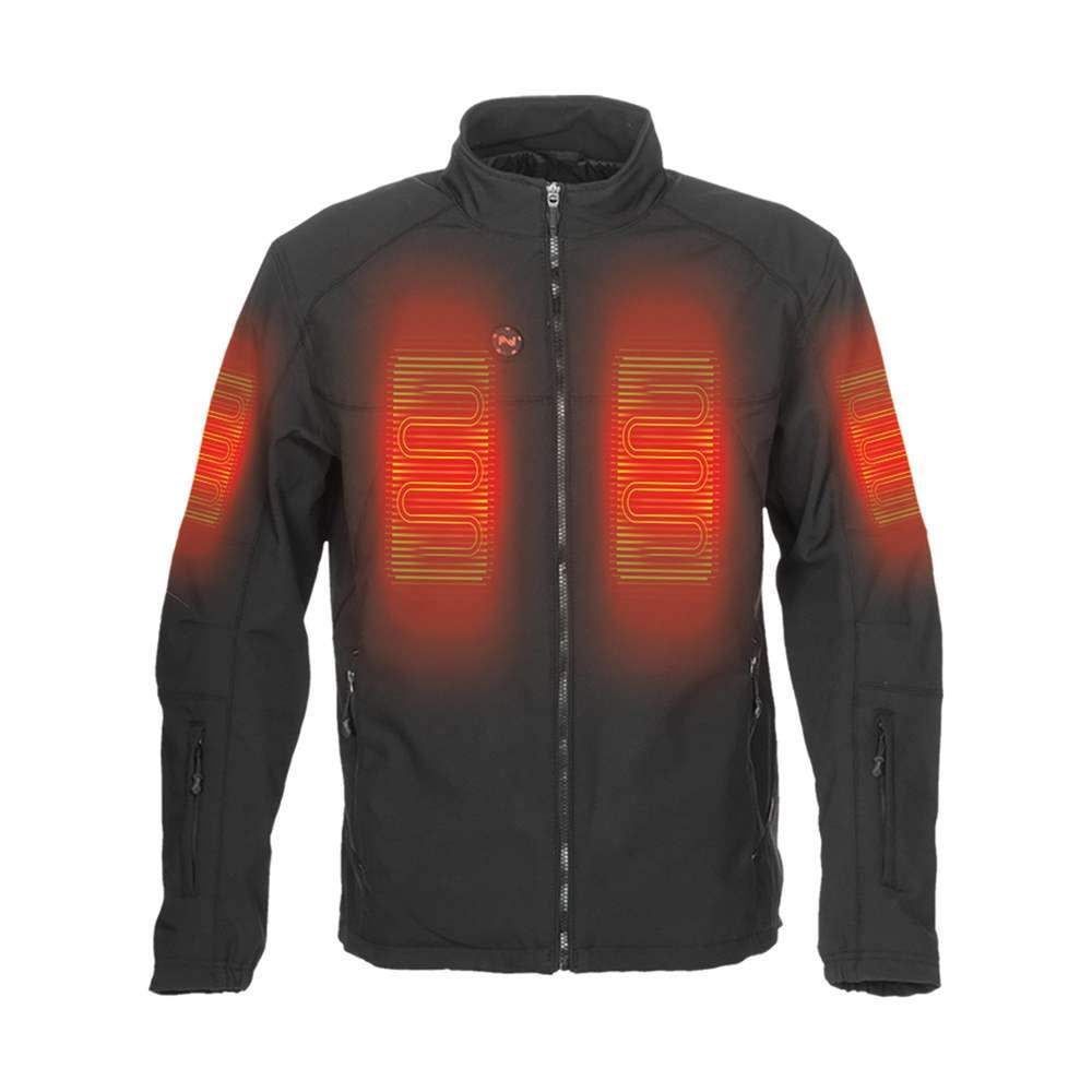 Mobile Warming 12V Dual Power Heated Jacket Mens Black 3X - Flockneti