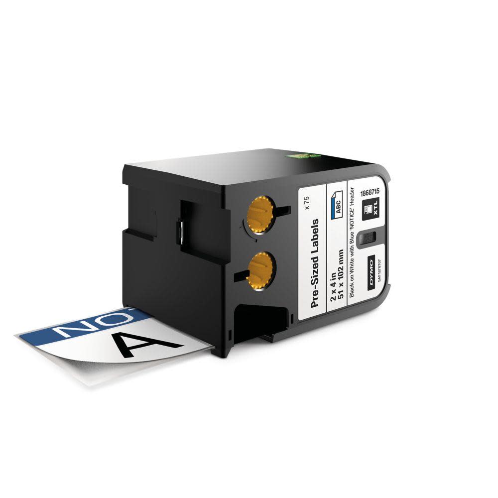 Dymo XTL 2″ x 4″ Pre Sized Label Black On White - Flockneti