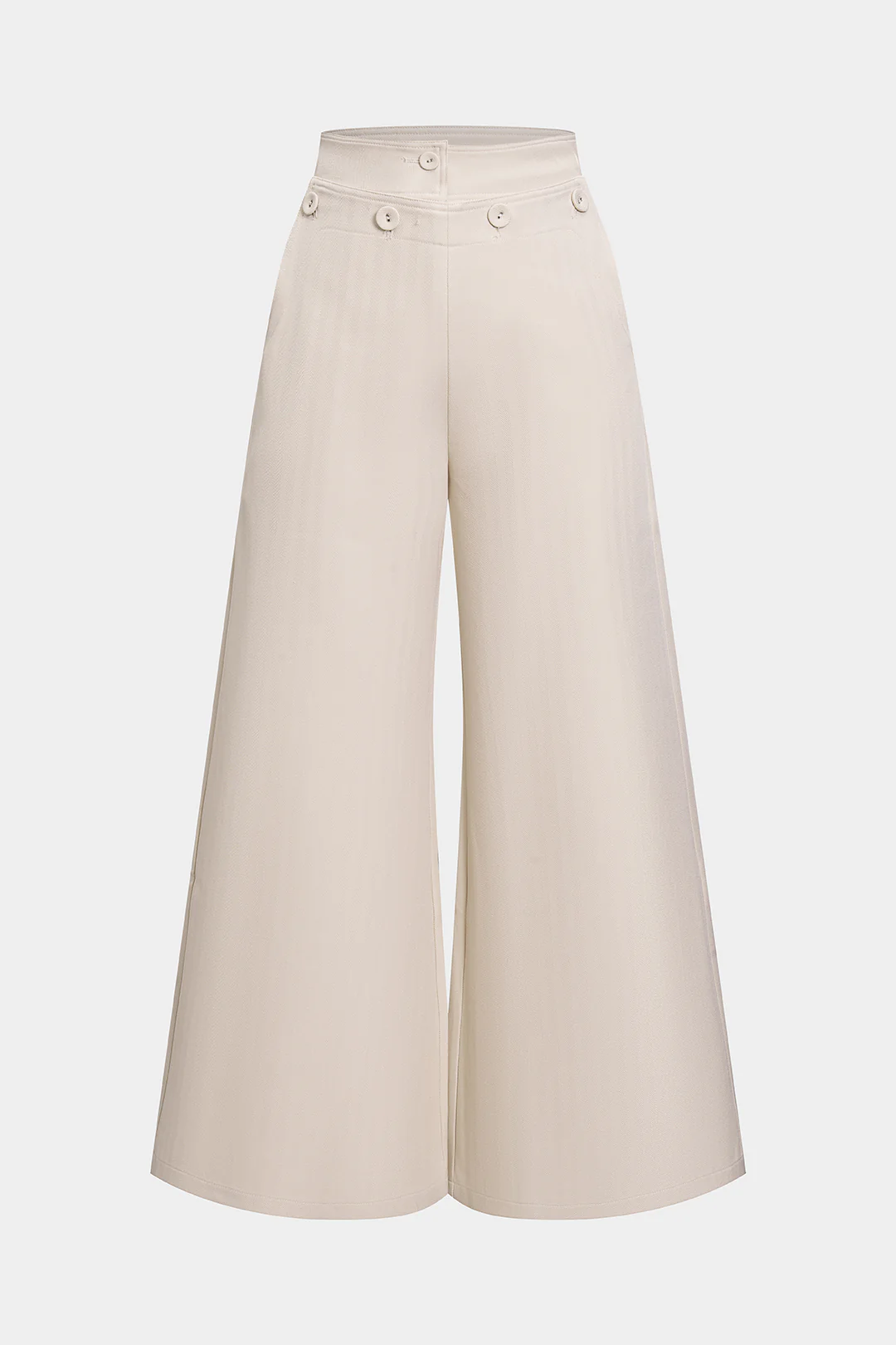 Double Waistband Wide Leg Pants - Flockneti
