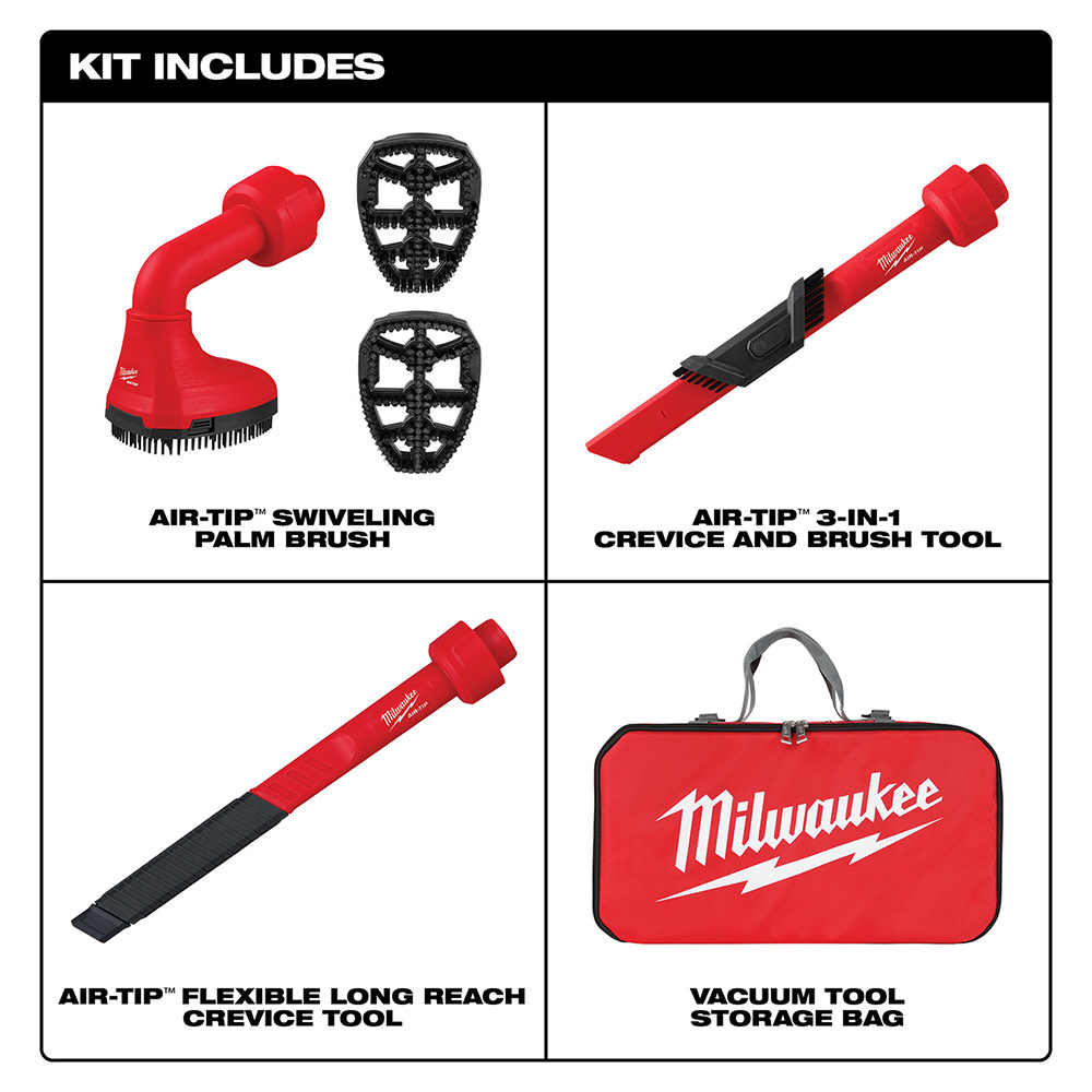 Milwaukee AIR-TIP Automotive Vacuum Tool Kit 3pc - Flockneti