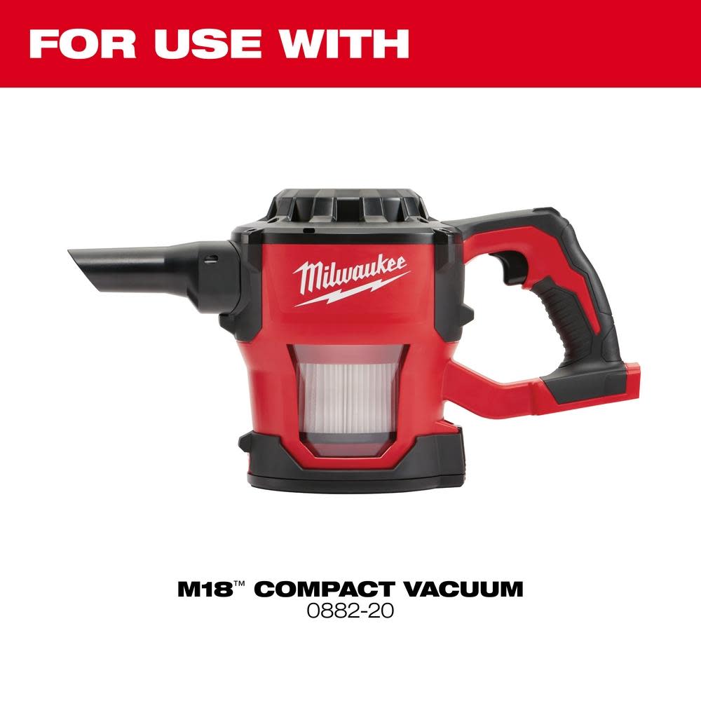 Milwaukee HEPA Dry Filter Kit (2-Pack) – M18 Compact Vacuum - Flockneti