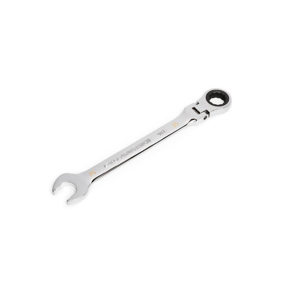 GEARWRENCH 25mm 90T 12 Point Flex Head Ratcheting Combination Wrench - Flockneti