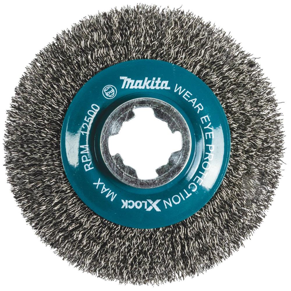 Makita X-LOCK 4-1/2″ Carbon Steel Crimped Wire Wheel Brush - Flockneti