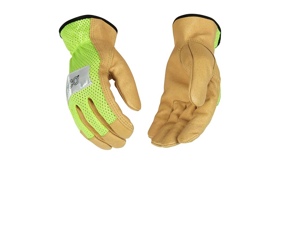 Kinco High-Visibility Lime Green Pigskin Leather Gloves - Flockneti