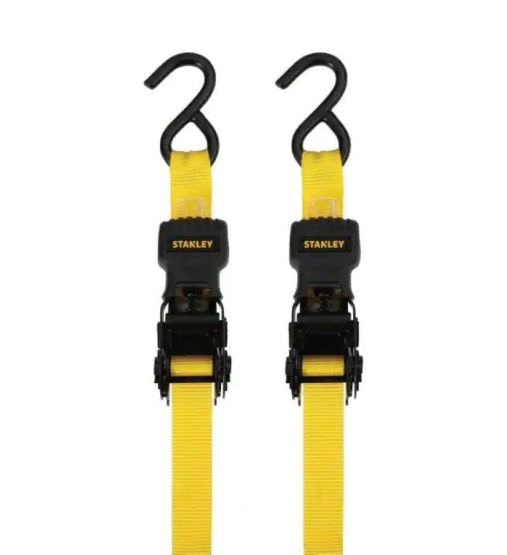 Stanley Ratchet Straps 1″ X 12′ 1500lbs 2pk - Flockneti