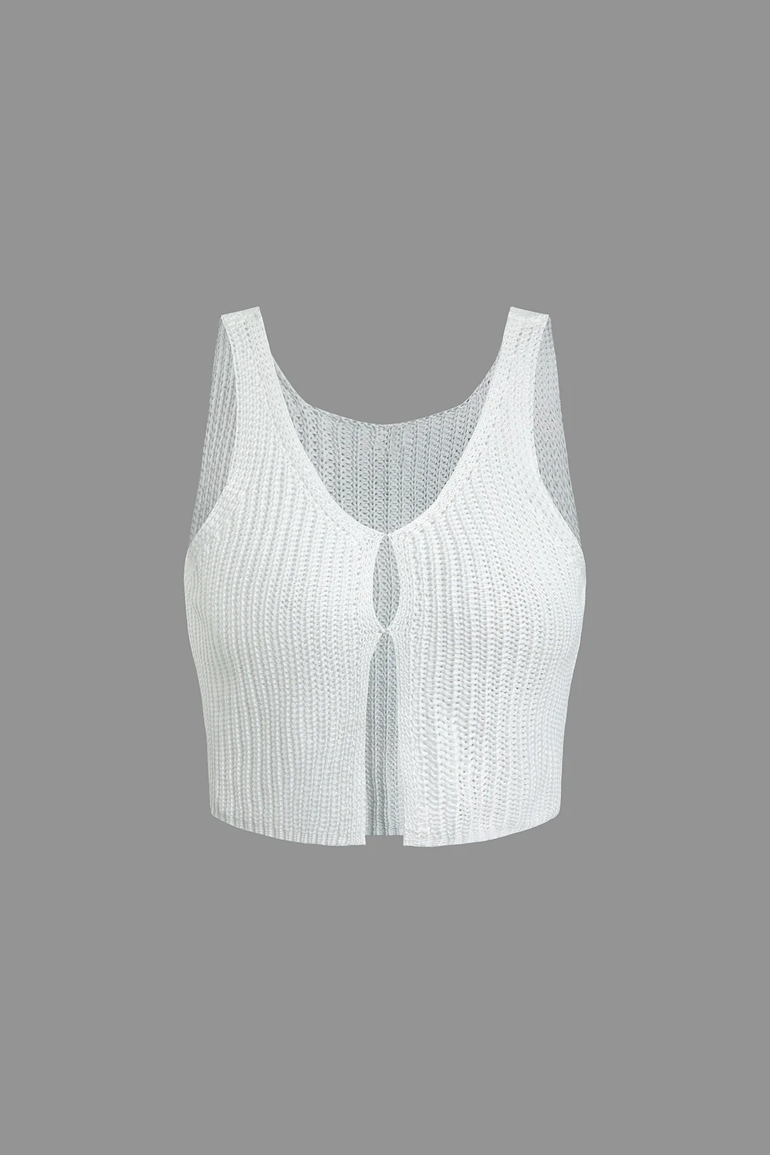 Hollow Out V-Neck Vest - Flockneti
