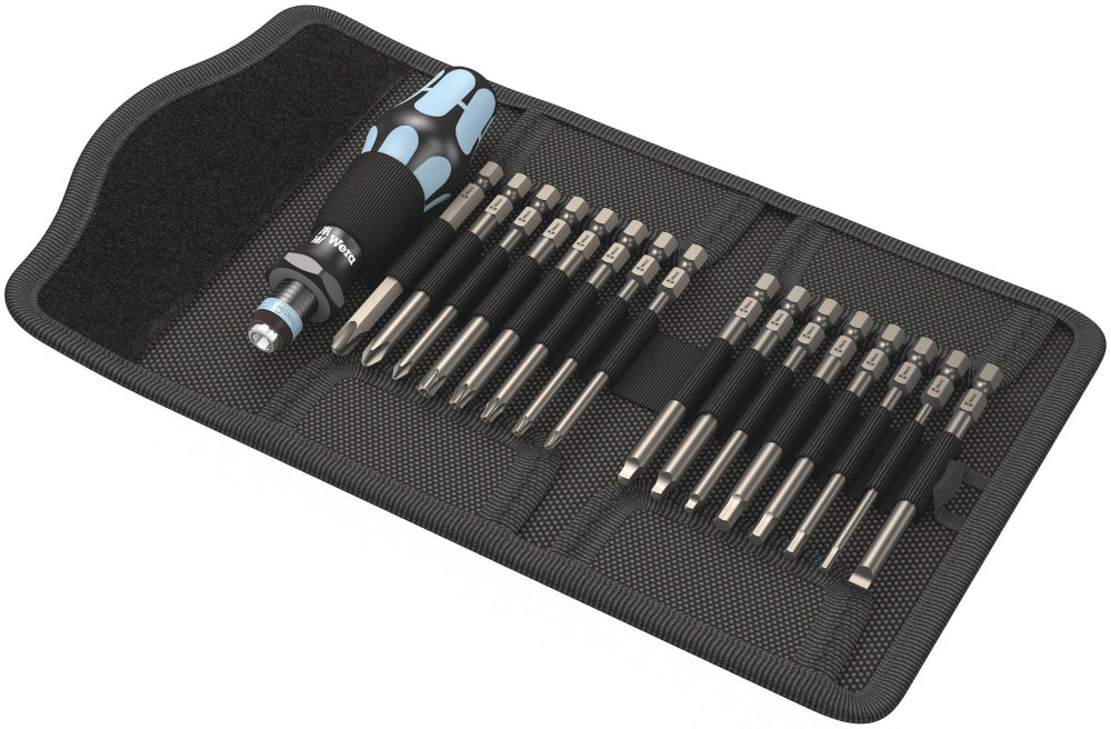 Wera Tools Kraftform Kompakt 60 Imperial Screwdriver with Bits 17pc - Flockneti