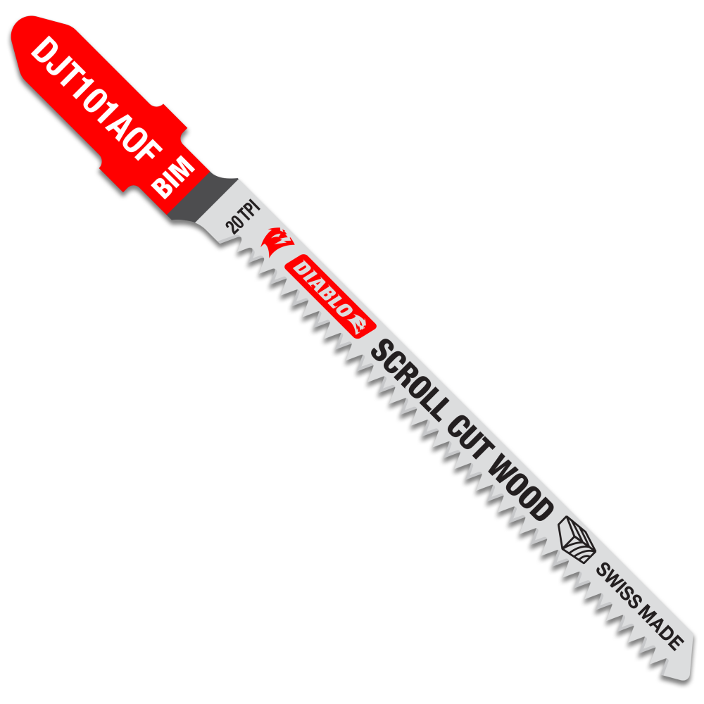 Diablo Tools 3-1/4″ 20 TPI Bi-Metal T-Shank Jig Saw Blades for Scroll Cuts 5PK - Flockneti