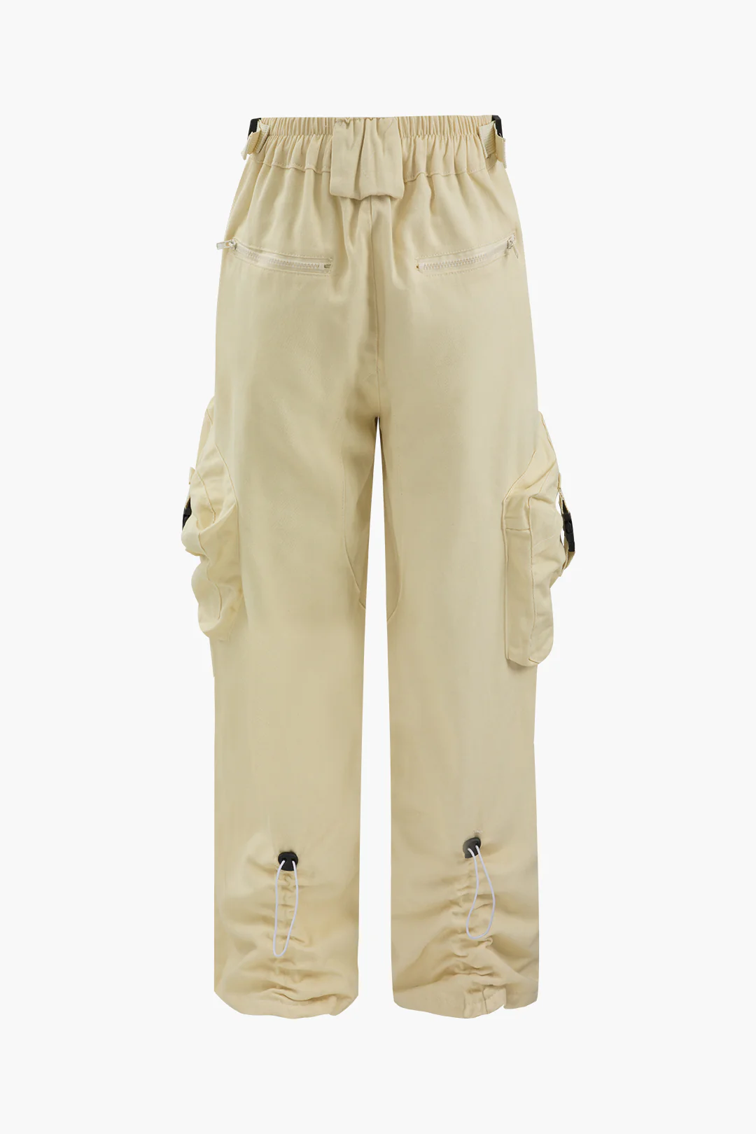 Solid Zipper Workwear Pants - Flockneti