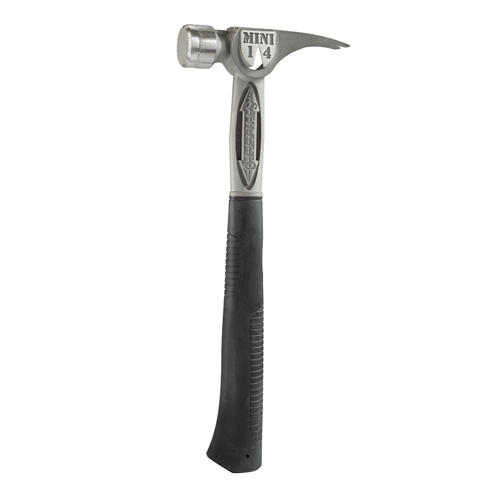 Stiletto TiBONE MINI-14oz Hammer with Milled Face and Straight Handle - Flockneti