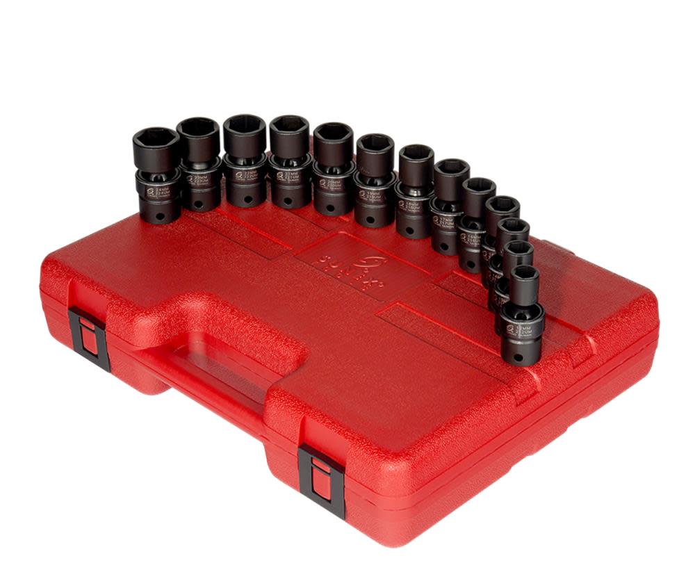 Sunex 1/2 In. Drive Metric Universal Impact Socket Set 13 pc. - Flockneti