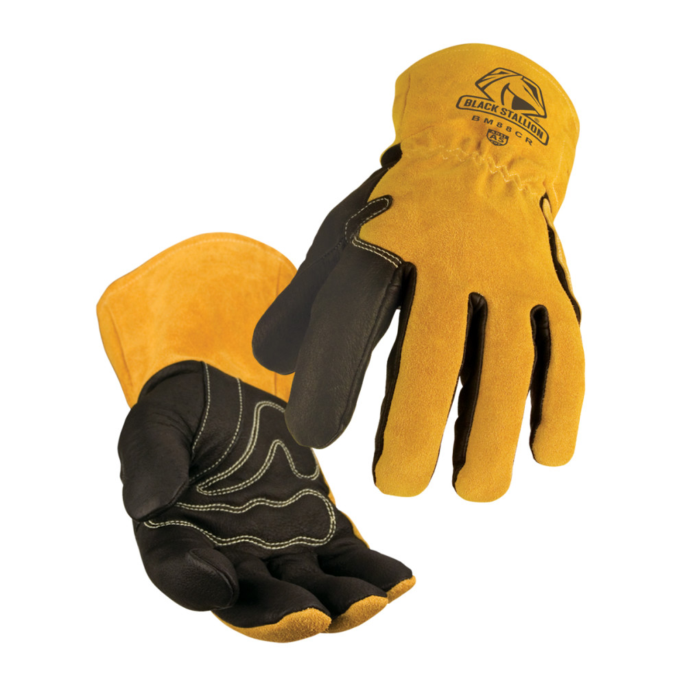 Black Stallion A5 Cut Resistant Pigskin MIG Gloves Large - Flockneti