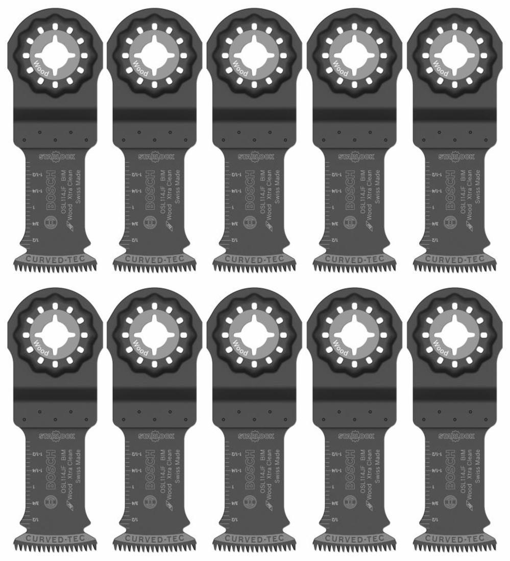 Bosch 1-1/4 In. Starlock Oscillating Multi Tool Bi-Metal Xtra-clean Plunge Cut Blade 10 Pk. - Flockneti