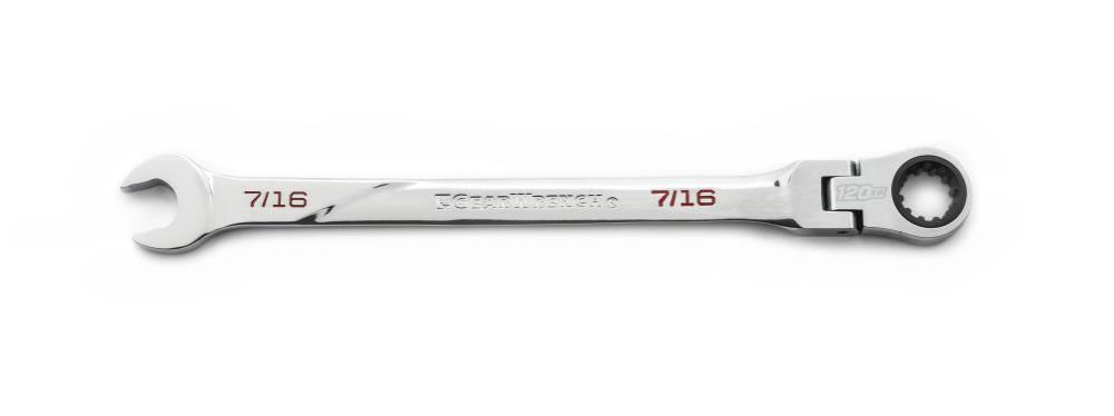 GEARWRENCH 120XP Flex Combination Ratcheting Wrench Universal Spline XL 7/16 In. - Flockneti