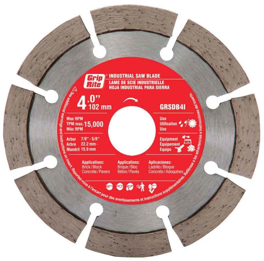 Grip Rite 4-in Wet or Dry Segmented Diamond Circular Saw Blade - Flockneti