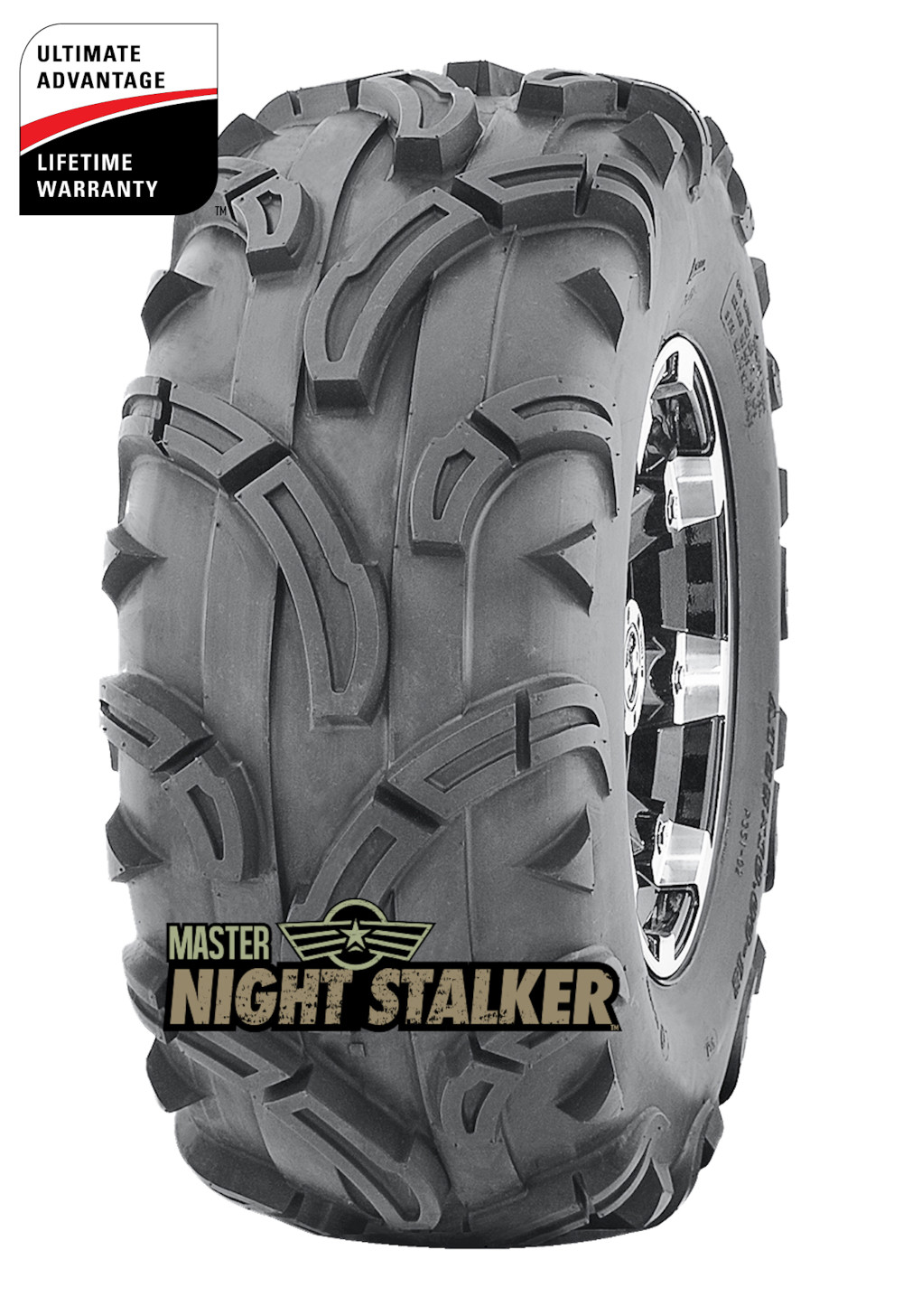 Master ATV 25×8.00-12 6P TL Night Stalker ATV Tire (Tire Only) - Flockneti