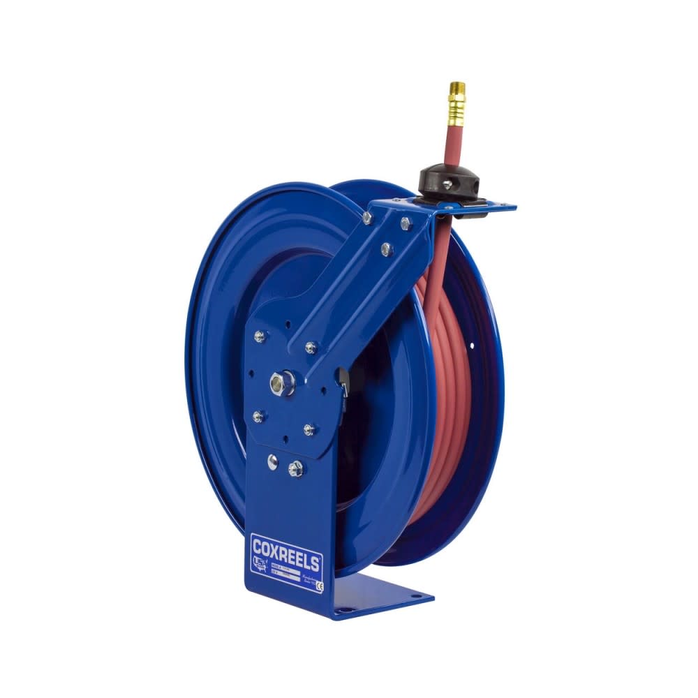 Coxreels P Series 3/8″ x 50′ Spring Driven Hose Reel - Flockneti