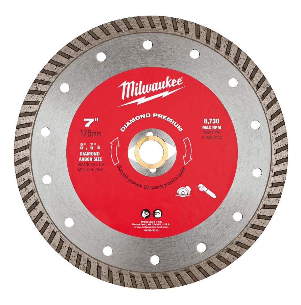 Milwaukee 7 in. Diamond Premium Turbo - Flockneti