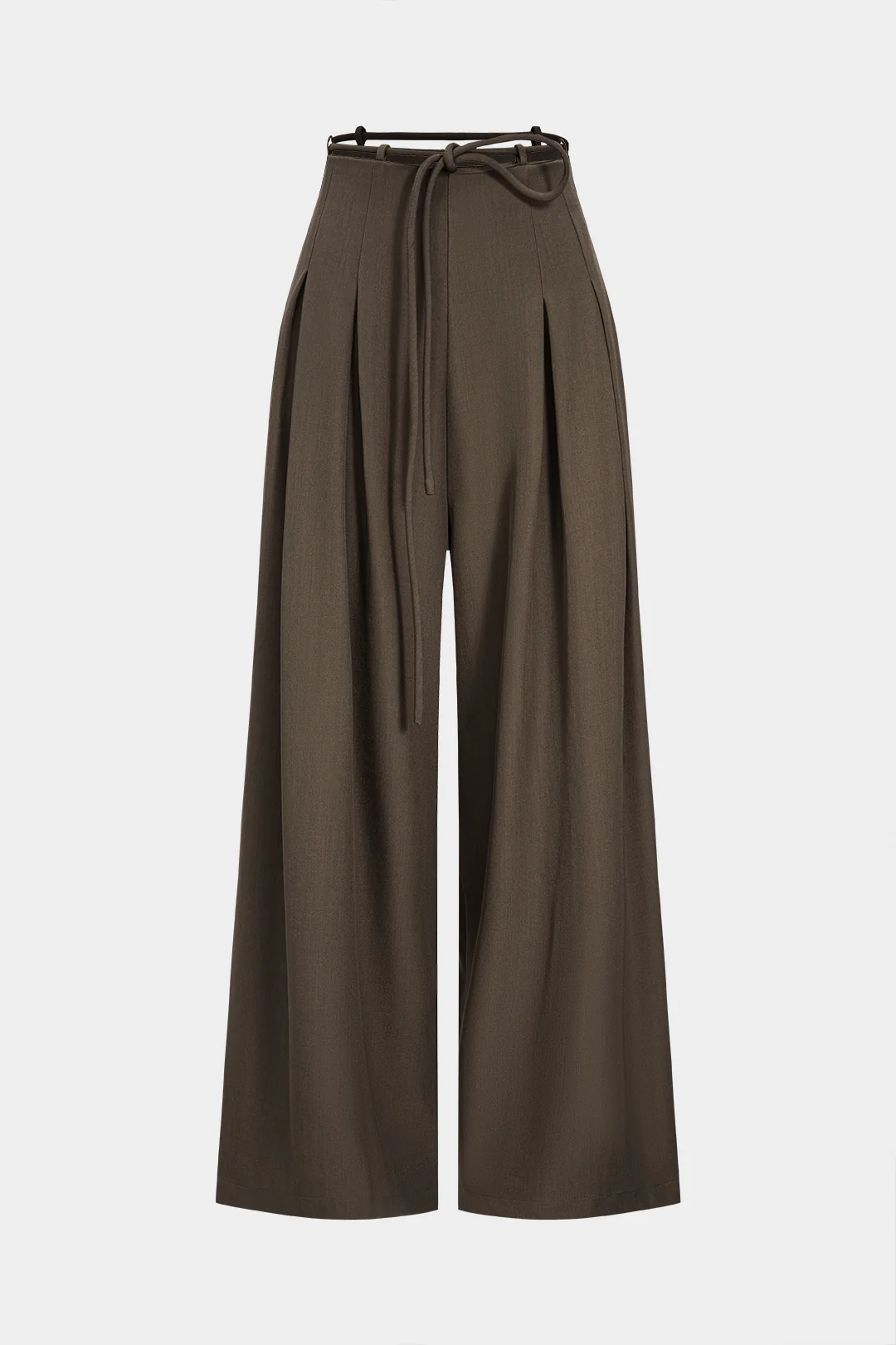 Drawstring High Waist Wide Leg Pants - Flockneti