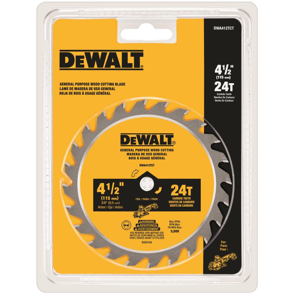 DEWALT 4-1/2 In. 24T TCT Saw Blade - Flockneti